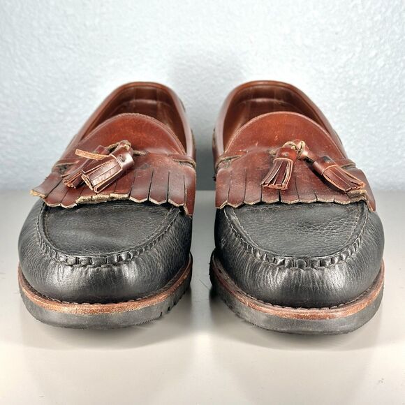 Allen Edmonds Nashua 32373 Pebbled Kilte Tassel Loafers Size 13 D Black Brown - Picture 2 of 16